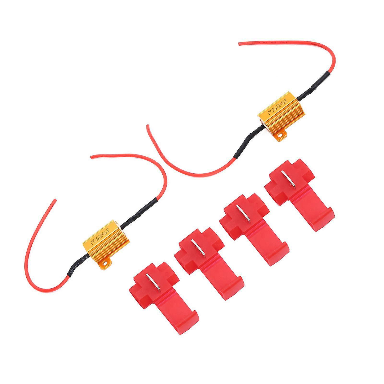 2pcs 25W LED Decoder 25Ω Load Resistor Warning Blinker Error Free Canceller for Car Headlight DRL 