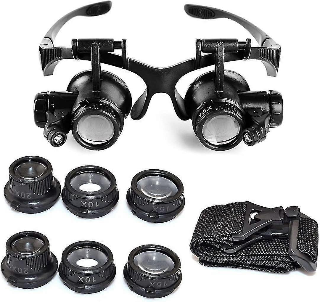 10x 15x 20x 25x Magnification,adjustable Led Light Loupe For