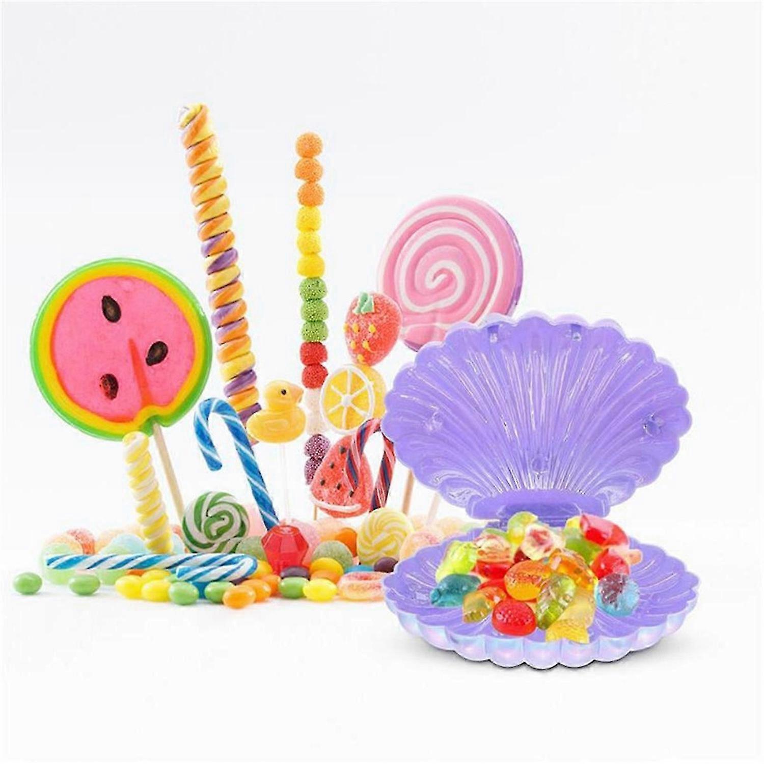Plastic Shell Candy Boxes Biscuit Treats Holder Storage Boxes, C