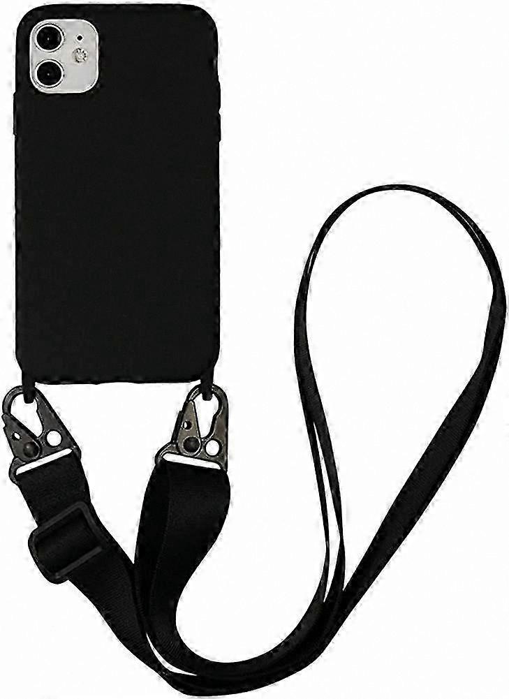Adjustable Shoulder Strap Phone Case with Removable Neck Lanyard, Soft Silicone Shockproof Protector for