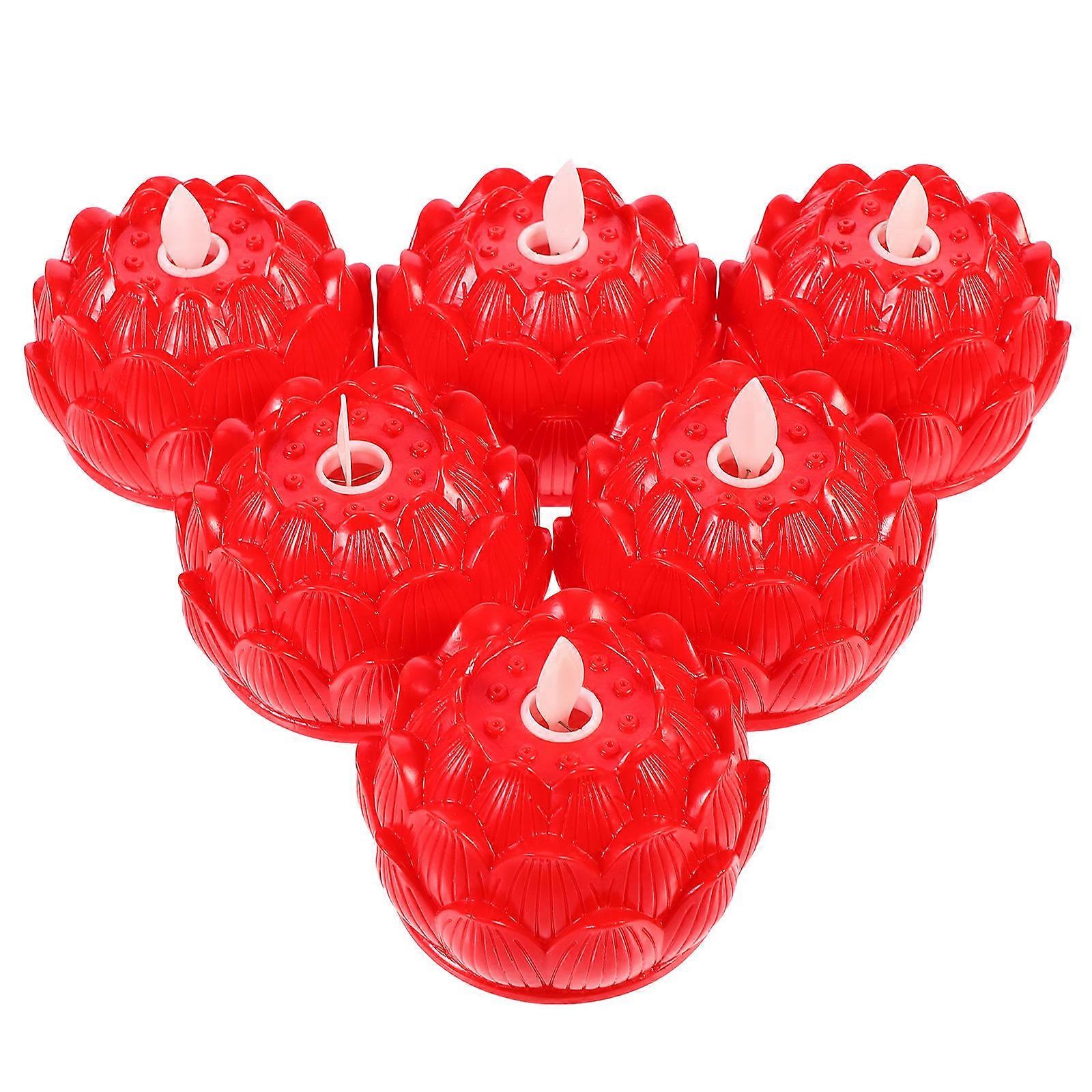 12Pcs LED Lotus Design Lamp for Decoration Buddha Hall Attractive Light
