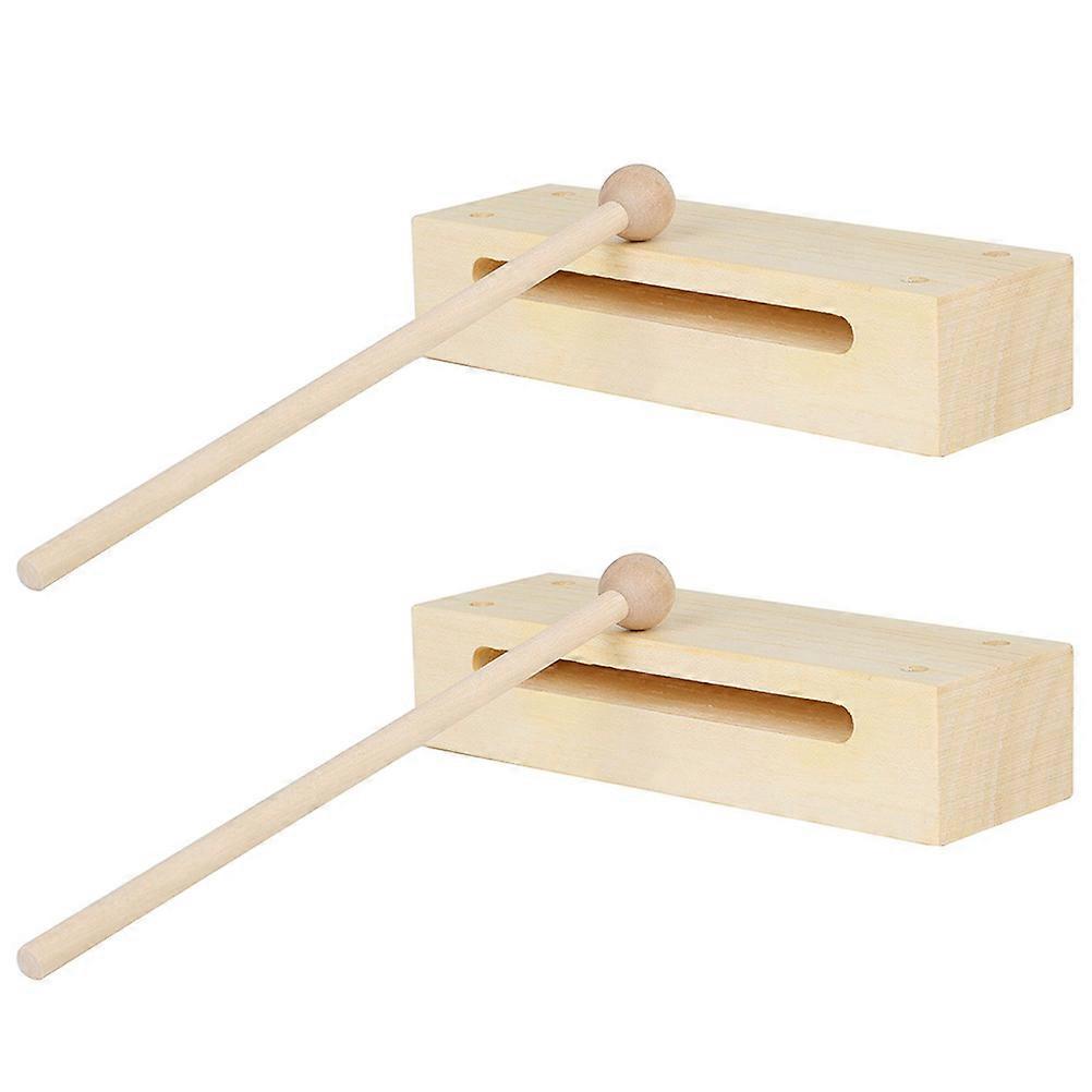 Double Tone Wooden Percussion Instrument Music Instrument for Home Use 2Sets