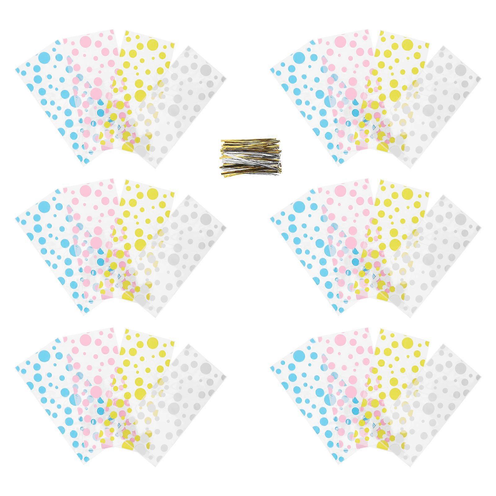 Bag Birthday Treat Pouches for Storage 100Pcs Assorted Color