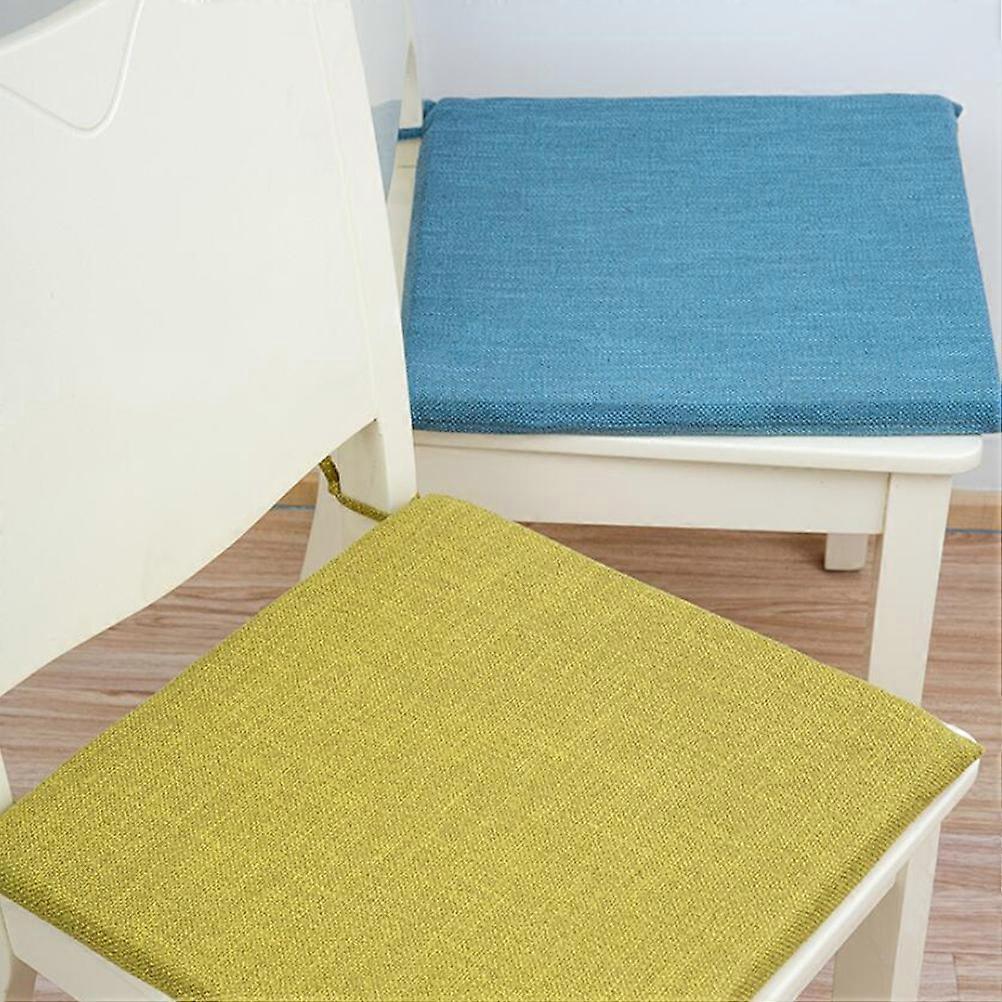Chair Pad Square Cushion for All 1Pcs Home Use Yellow