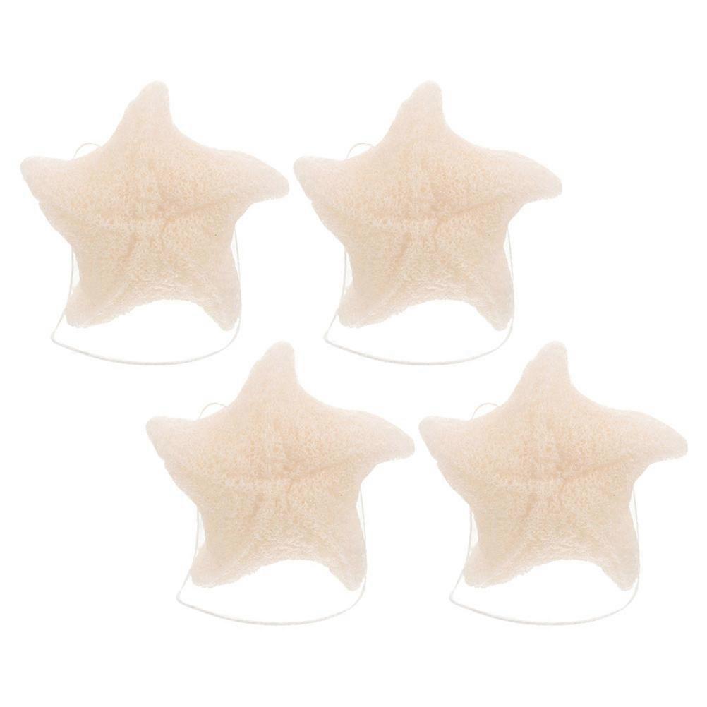 Bath Sponge For Sponge Exfoliating Promotes Circulation Easy Cleaning For Family Use 4Pcs