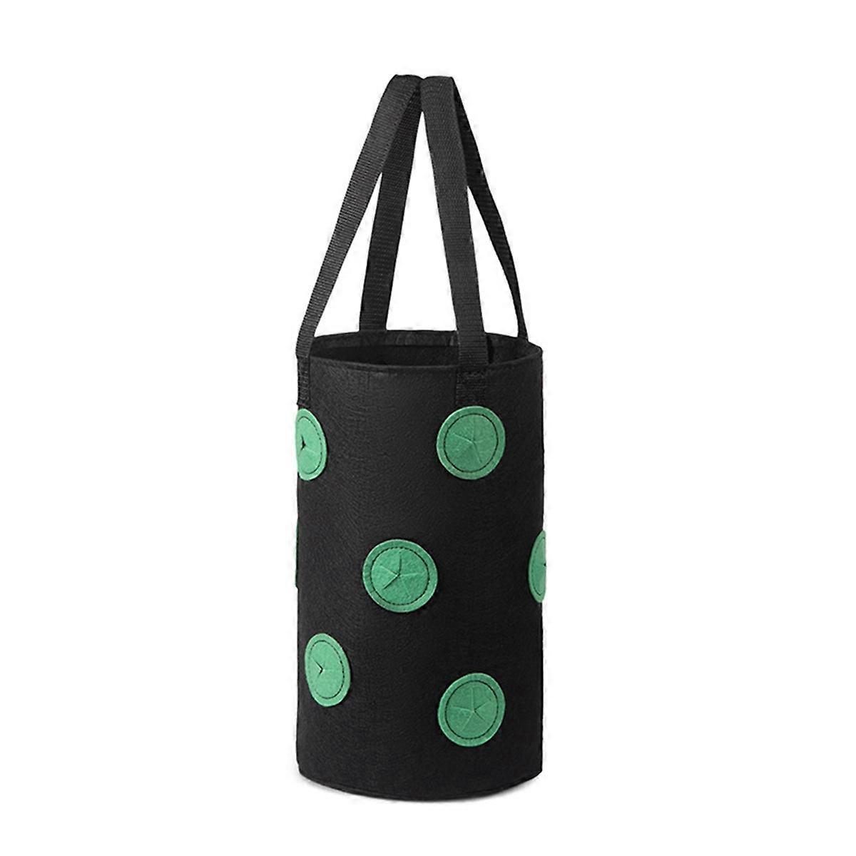 1Pcs Multi-Function 12 Holes Felt Hanging Tomato Grow Bag,D