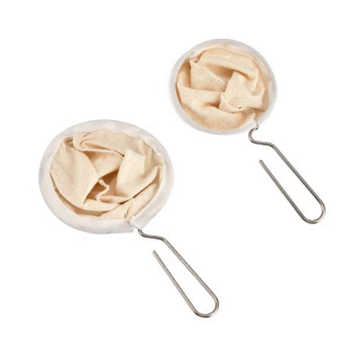 Reusable Coffee Filter Bag Stainless Steel Handle Cloth Strainer C