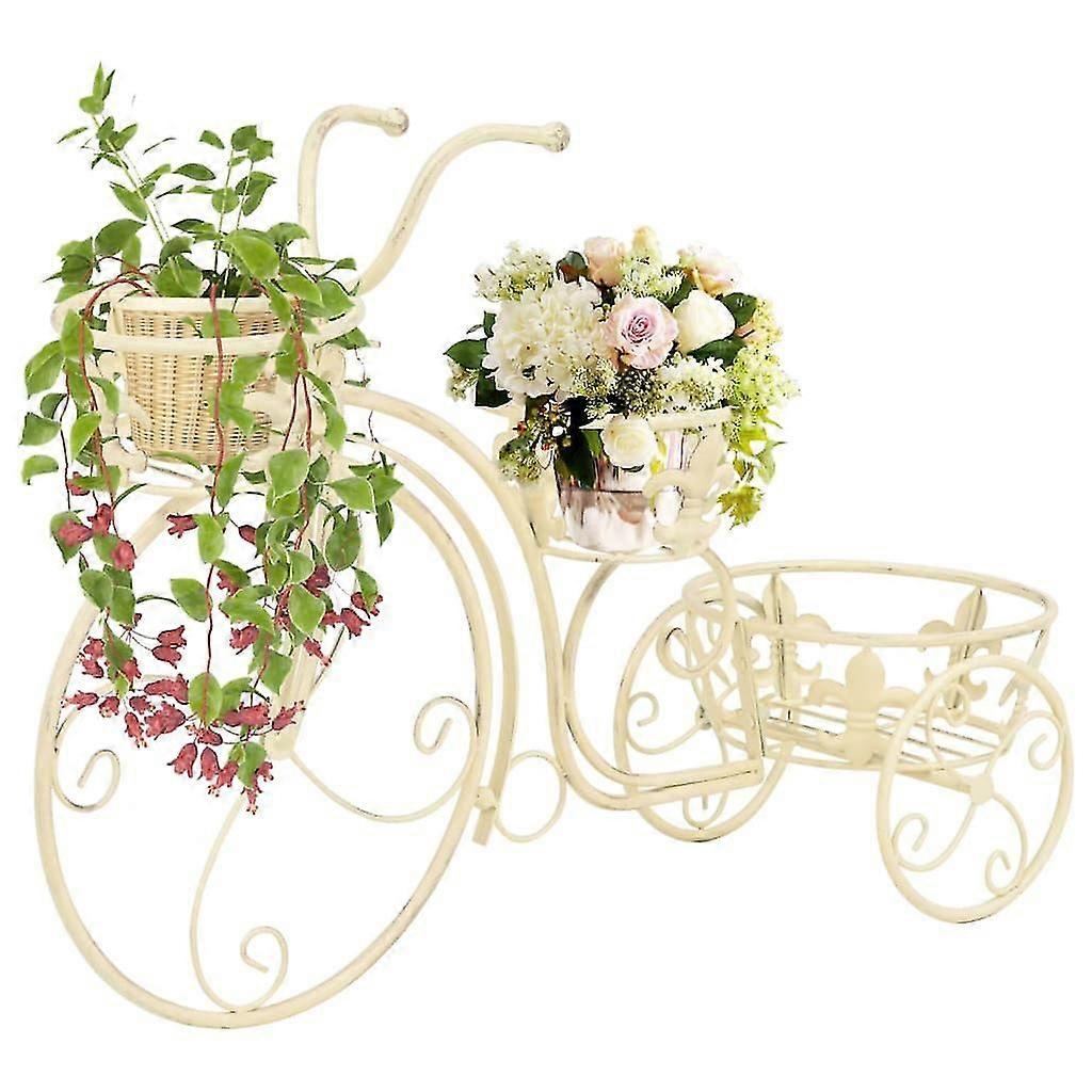Plant Stand Bicycle Shape Vintage Style Metal