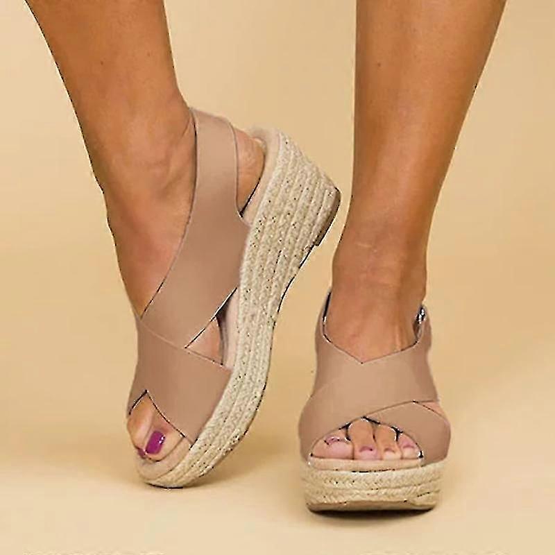Lady Mid Wedge Sandals Summer Platform Ankle Strap Shoes