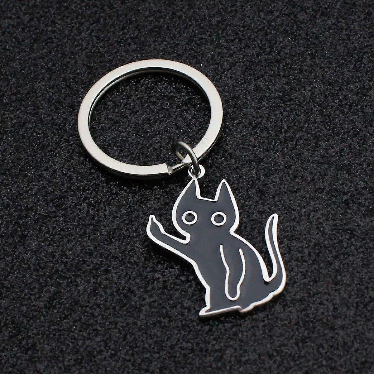 Hot selling black cat decorative fun keychain