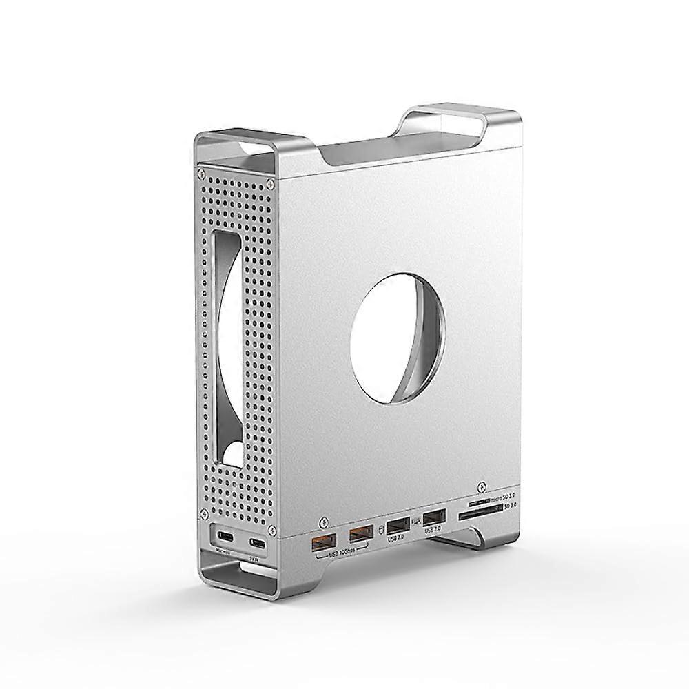 USB C Hub M.2 SSD Enclosure For Mac Mini M4/M4 Pro Stand TypeC Dock USB 3.2 Gen2 SD 3.0 TF 3.0