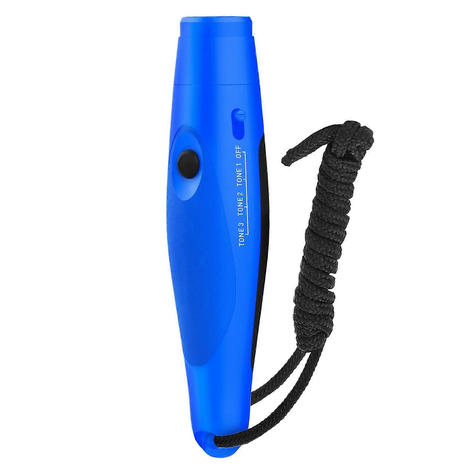 Electronic Whistle for Coaches 3Level Tone and Volume Blue Portable Handheld Referee Lifeguard Training Tool
