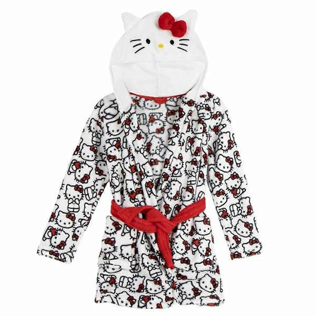 Children's Dressing Gown Hello Kitty White