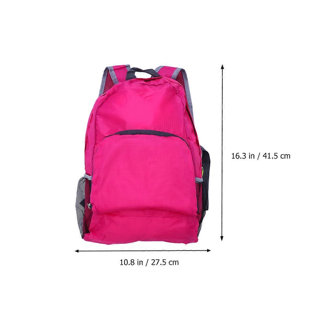 Outdoor Backpack Casual Use Folding Lightweight Durable Rosy Color 1Set
