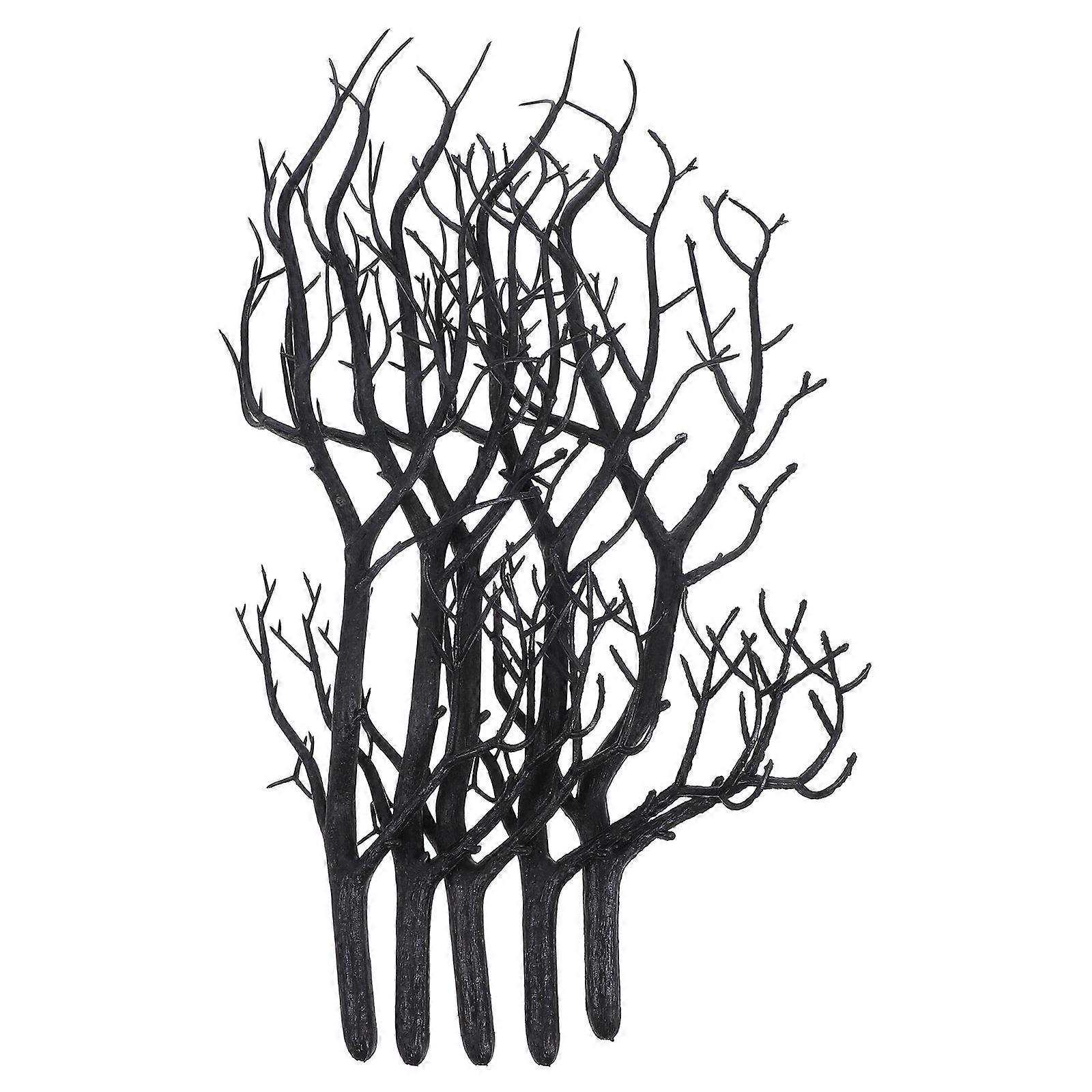 15 Pcs Artificial Tree Branches For Home Office Wedding Events With Black Plastic Twigs For Decoration
