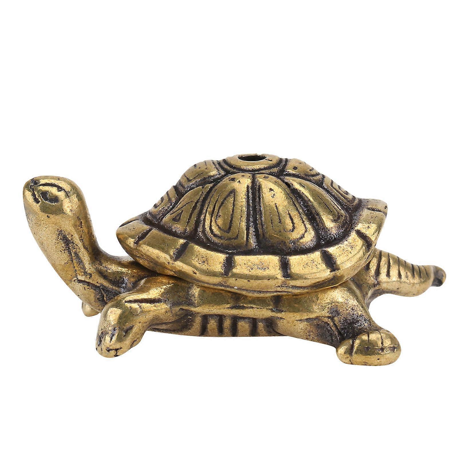 Copper Desktop Decor Turtle Adornment Incense Holder for Wedding 3Pcs