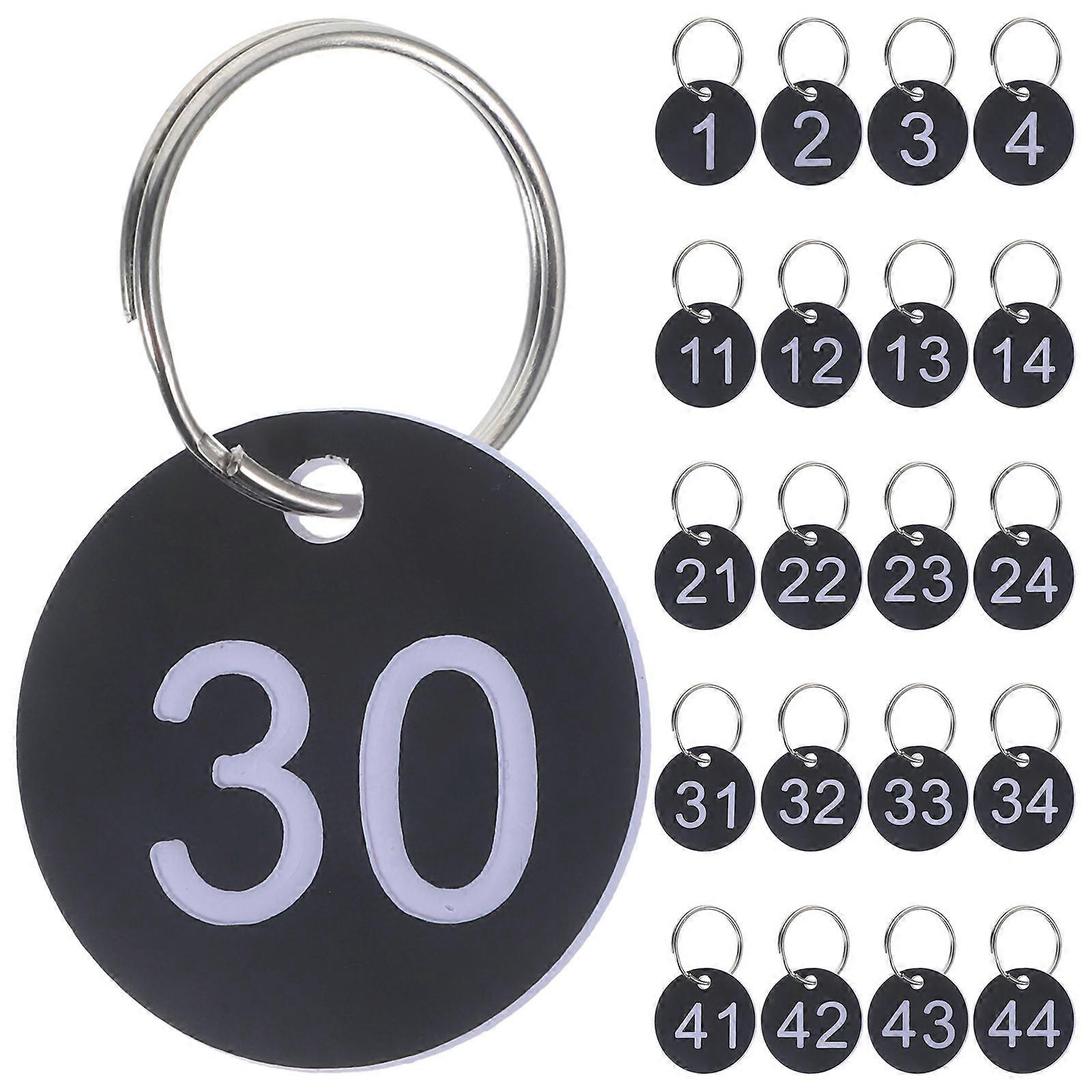 Hanging Round Number Tags Acrylic Number Tags for Queuing 250Sets Black