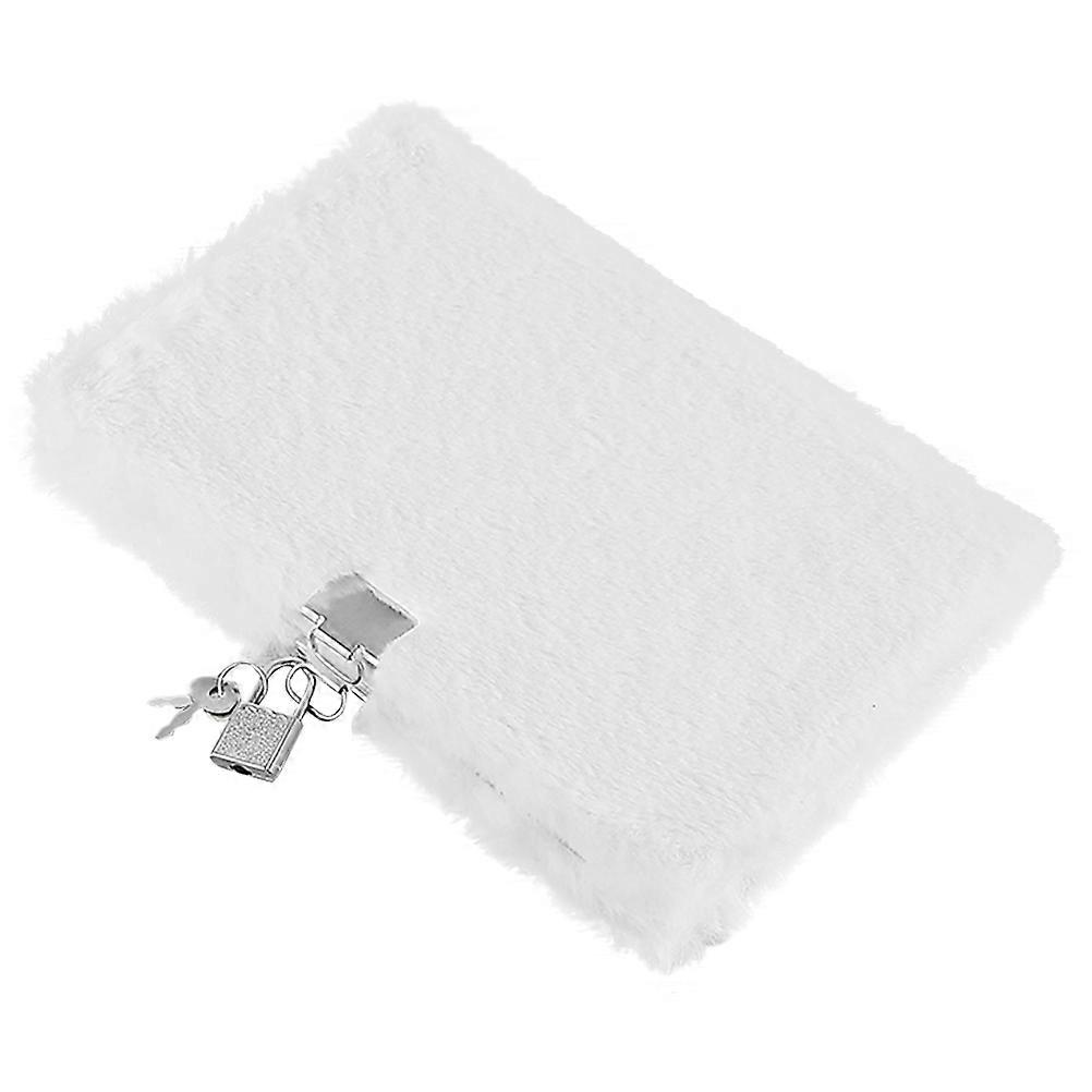 Decorative Plush Cover Journal Lock Design Notebook for Student