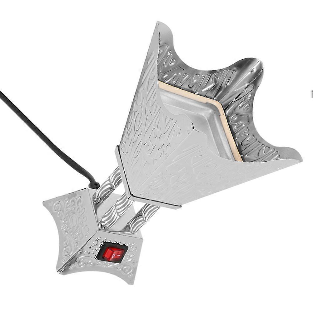 Antique Electric Incense Burner for Home Decor 2Pcs Silver Metal