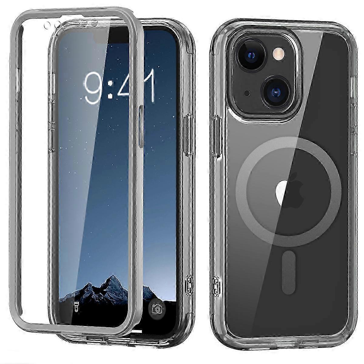 IPhone 13 Case,Compatible With MagSafe,Shockproof Protective Case,Scratch-Resistant Back Cover-Purple 2025