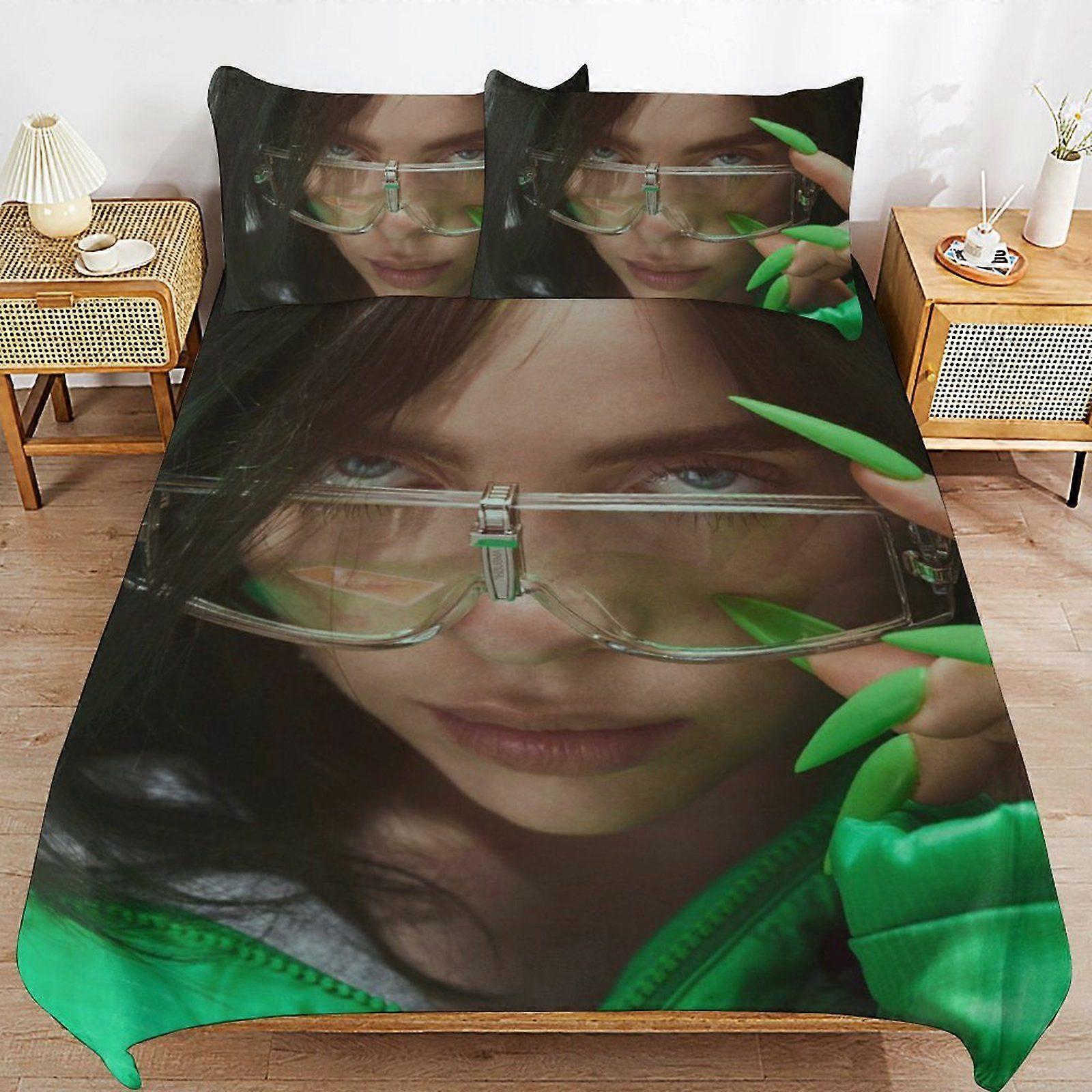 x385 Billie Eilish Daily Use Comfort Enhanced Weave Gentle Texture Bedding Essentials Duvet Cover Sets Solution z385