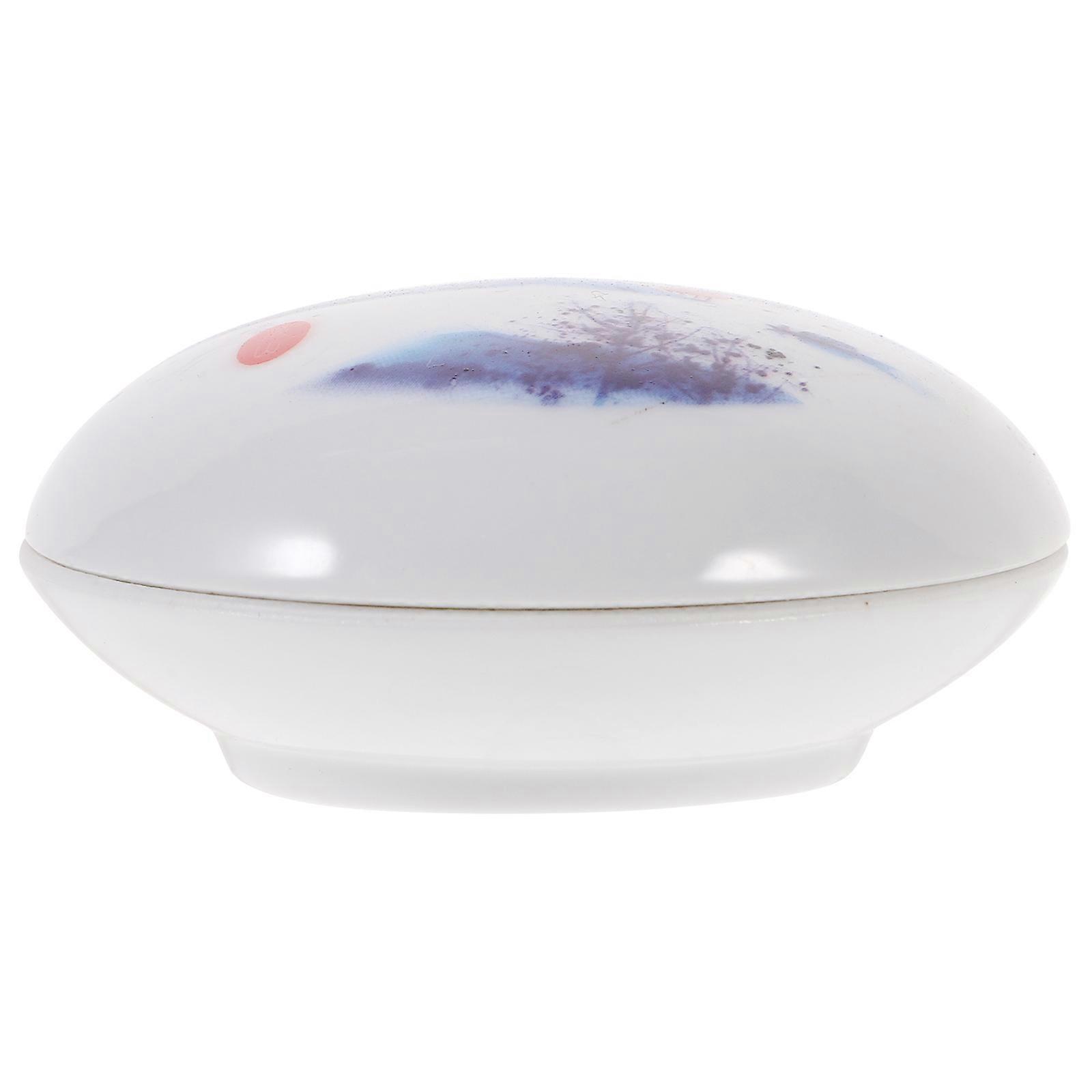 Cosmetic Containers with Lids Ceramic Inkpad Holder for Storing 3Pcs Set