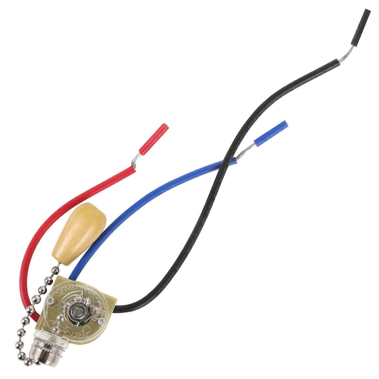 Silver Ceiling Fan Control Switch 3Pcs Replacement Part Homeowners Chain Design Easy Installation