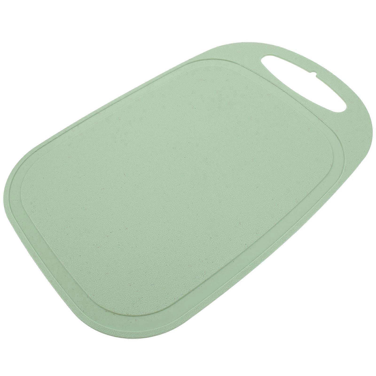 Straw Cutting Board Round Shape Non-slip Kitchen Use Green 1Pcs