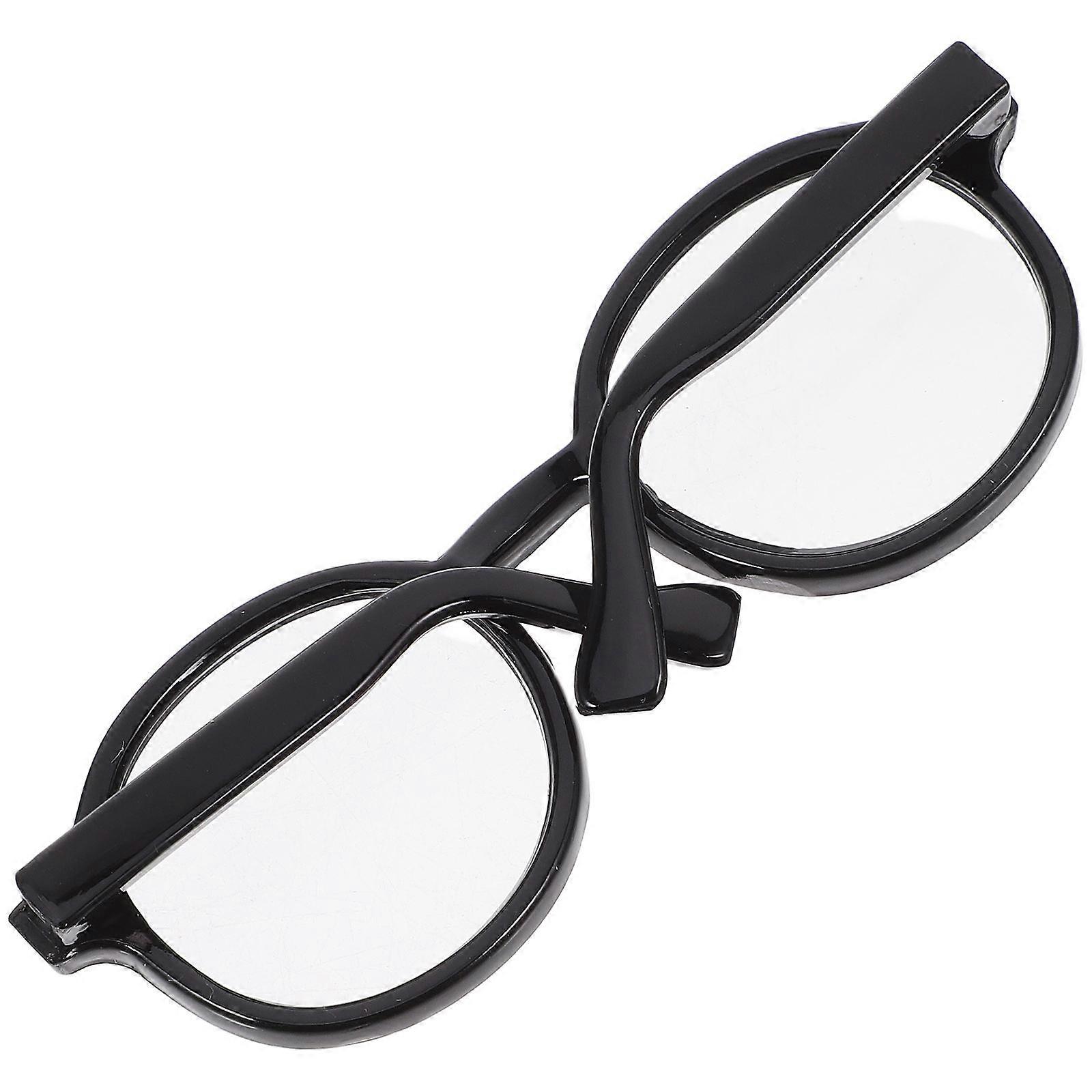 Mini Doll Eyewear 5Pcs Black Plastic Glasses for Decor Use