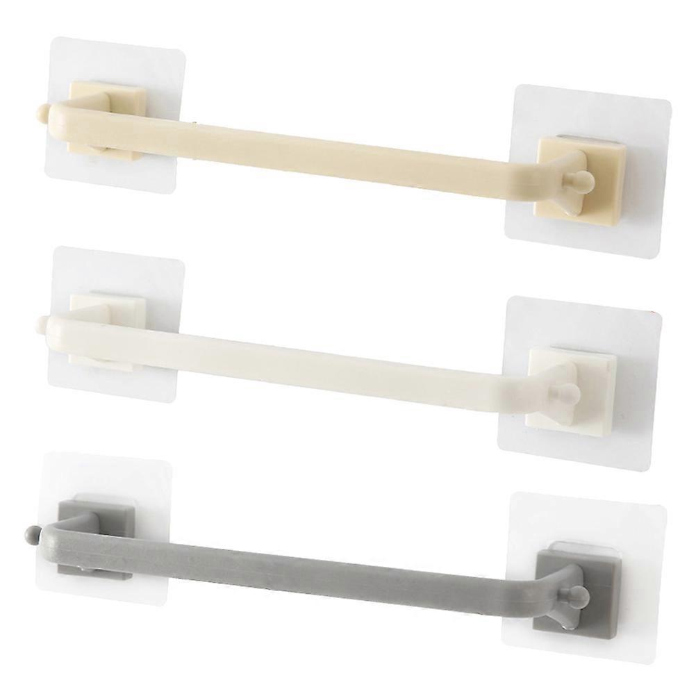 Bathroom Plastic Towel Rack Single Towel Bar for 4Pcs Hanging Items