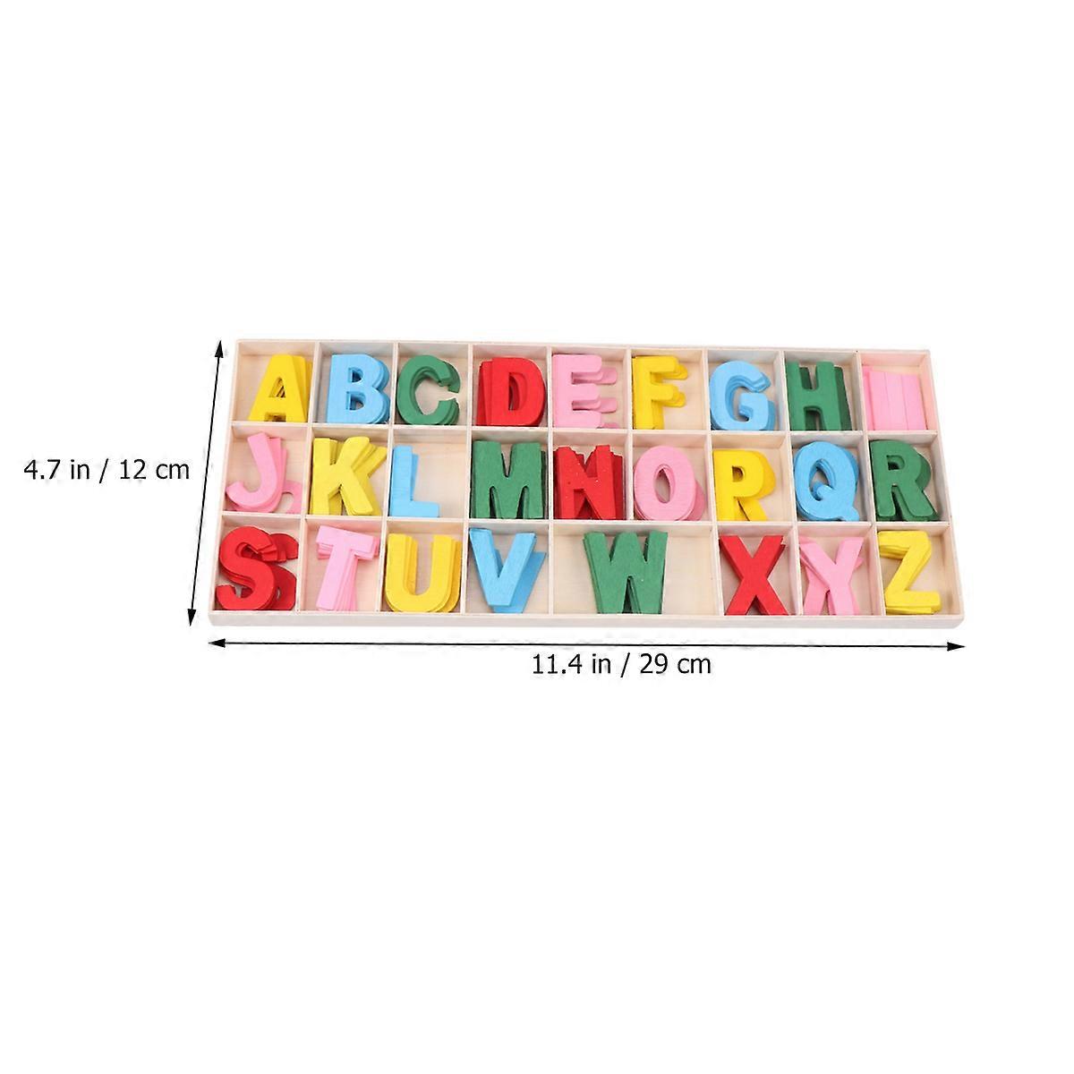 Learning Toy Portable Wooden Alphabet for Educational Playthings 2Sets
