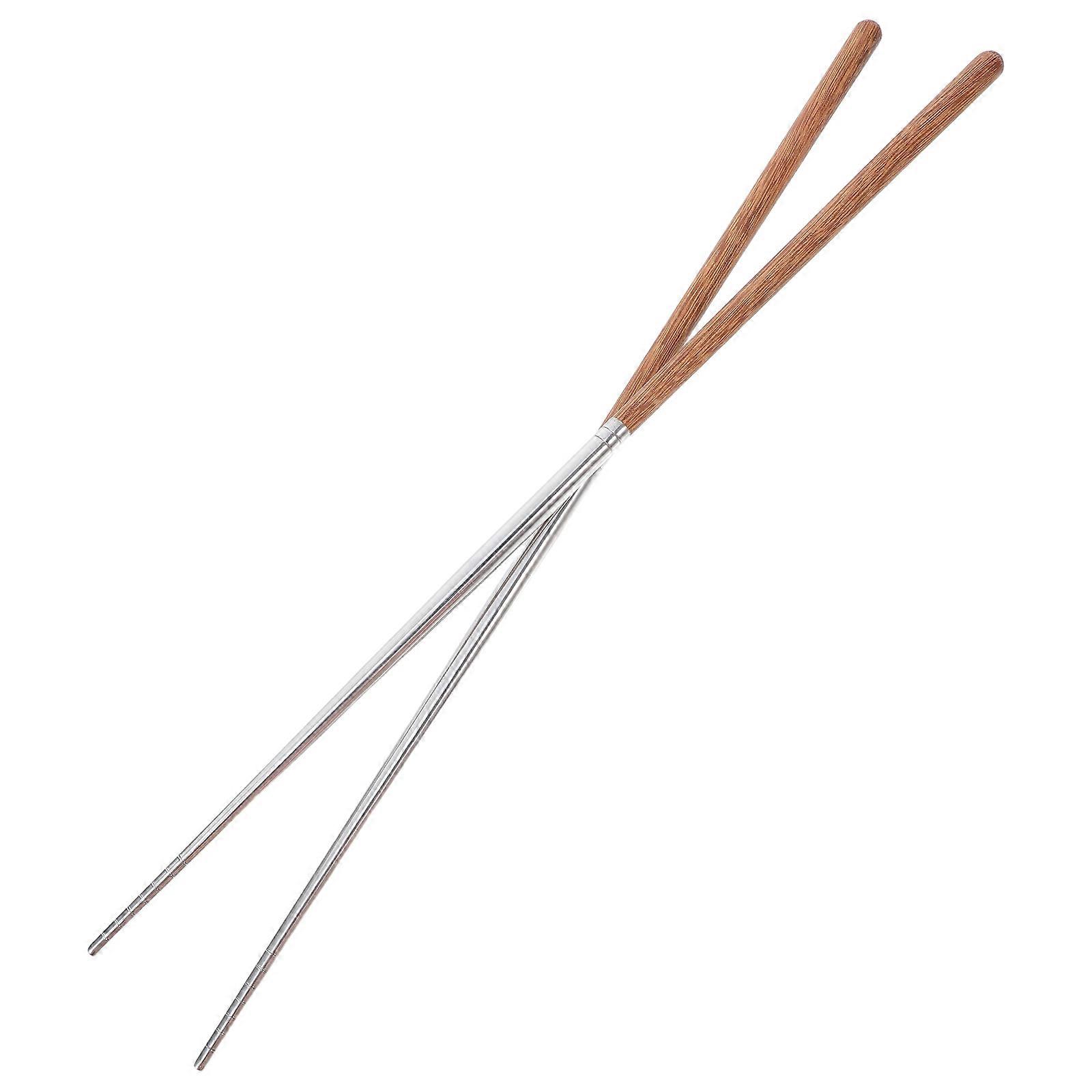 Long Kitchen Cooking Chopsticks For Household Cooking Utensils In Assorted Color With Anti-slip Features 3 Pairs