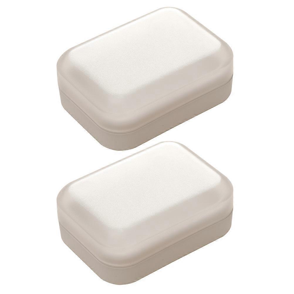 Bathroom Soap Case Plastic Soap Holders for Home 4Pcs White Containers