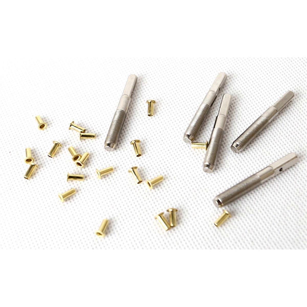 20 Pcs Lyre Harp Tuning Pin Nails with 20 Pcs Rivets Set