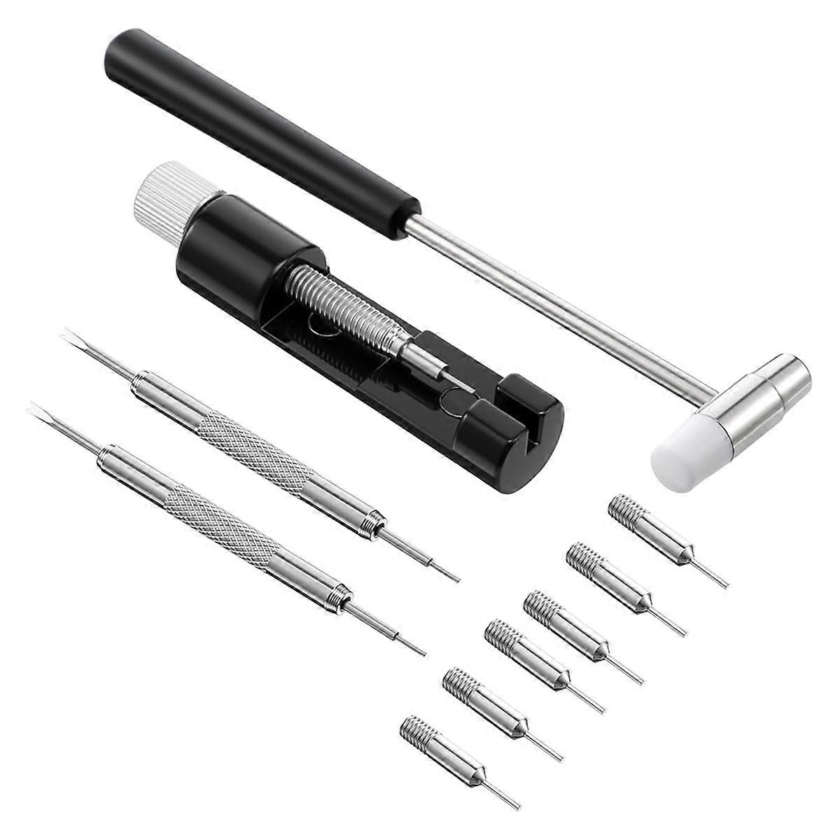 Watch Link Removal Kit with Hammer, Watch Band Sizing Tool