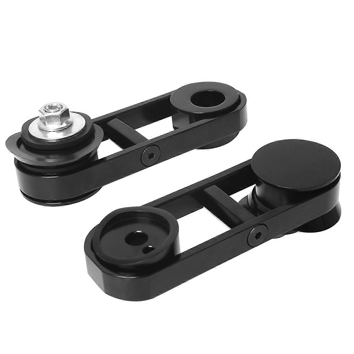 Motorcycle Black 180° Adjustable Drop Mirror Relocator Mount