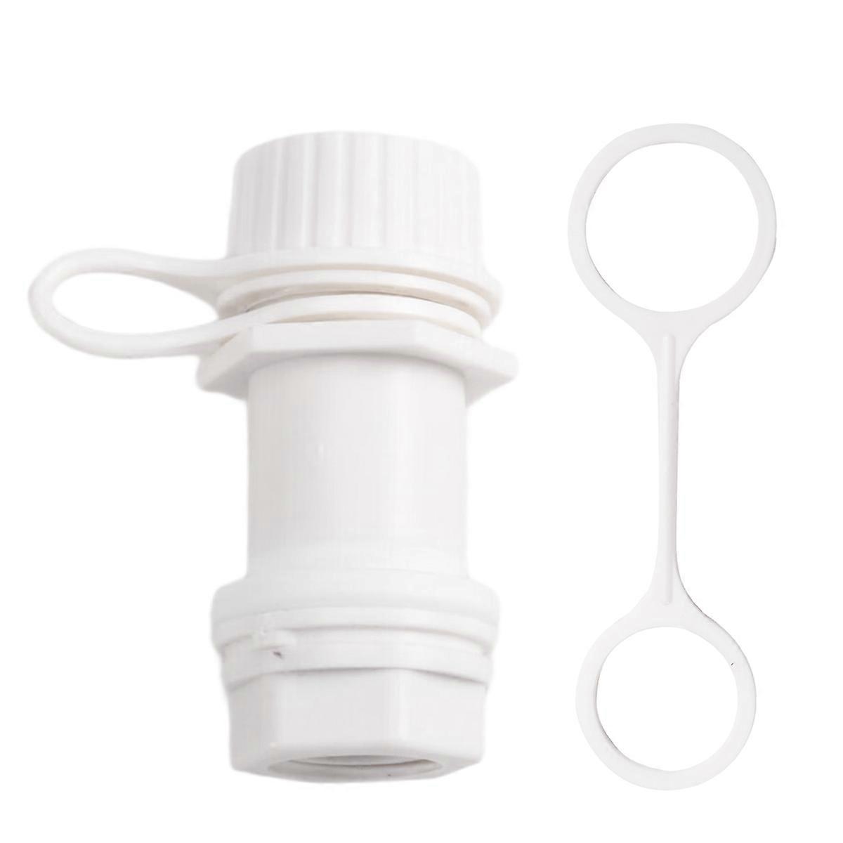 Threaded Drain Plug with Plastic Tethered Cap for 50-165 Qt Coolers, Cooler Drain Plug Replacement P