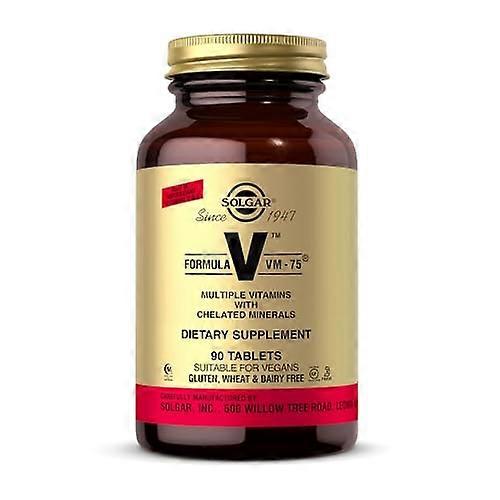 Solgar Formula VM-75 Multivitamin Multimineral 90 Tablets 90 Servings