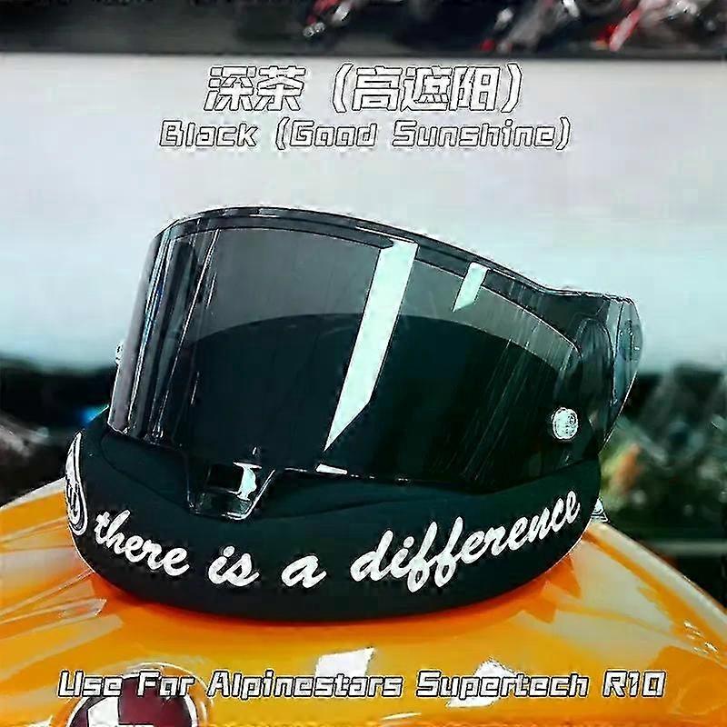 R10 Helmet Visor For Supertech R10 Motorcycle Helmet Visor Goggles Plating Silver Red Replacement Lens