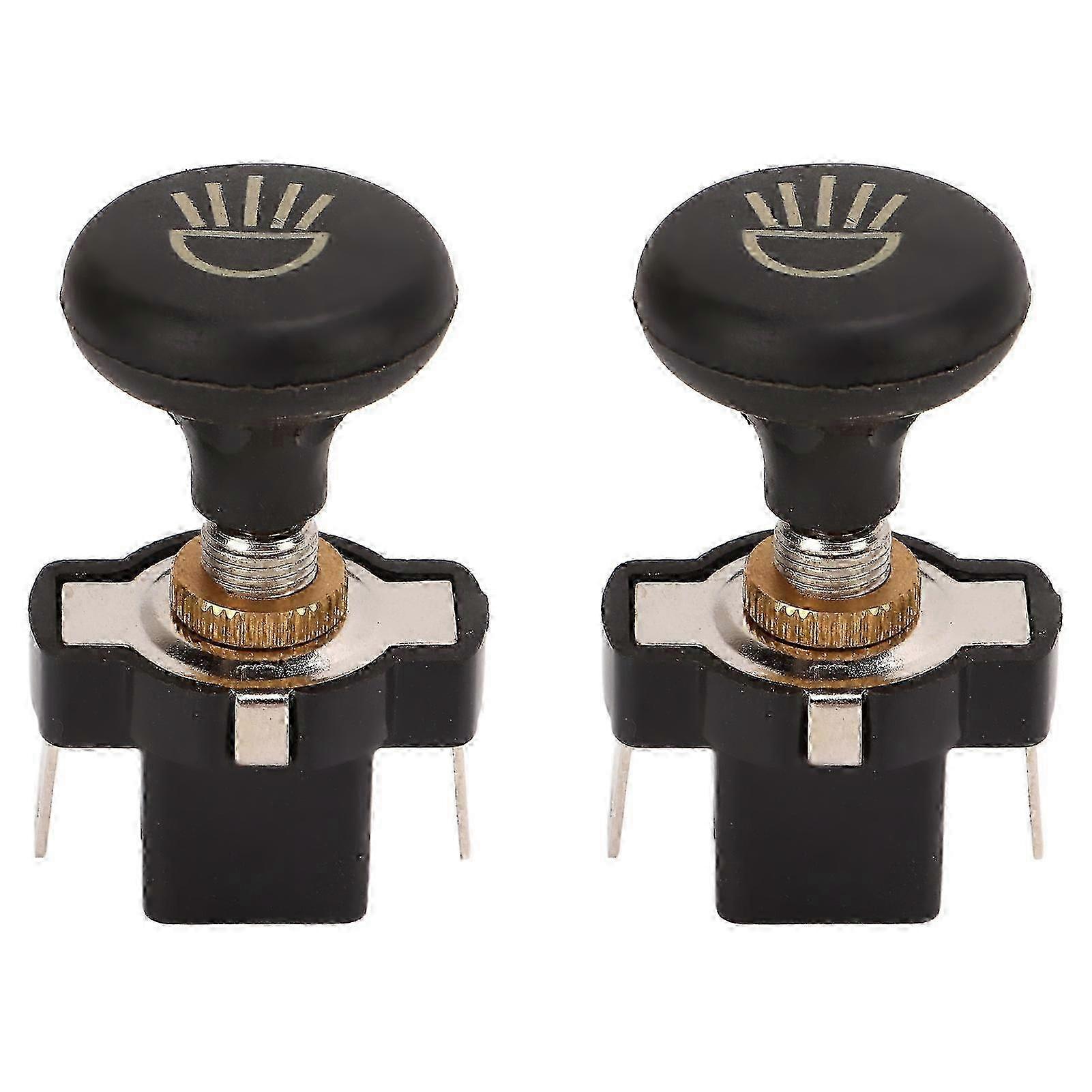 2 Pcs of a push-pull Headlight Switch and a light Control Switch and a Button, a replacement for the E-Z-GO Golf Cart.