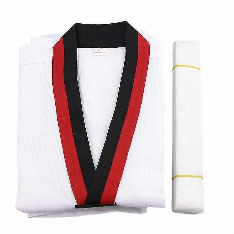 Taekwondo-Uniform, langärmeliger Gi, weißer Karate-Judo-Dobok für Kinder und Erwachsene, Unisex-Kampfsport-Trainingskleidung, WTF-geprüfte Kostüme