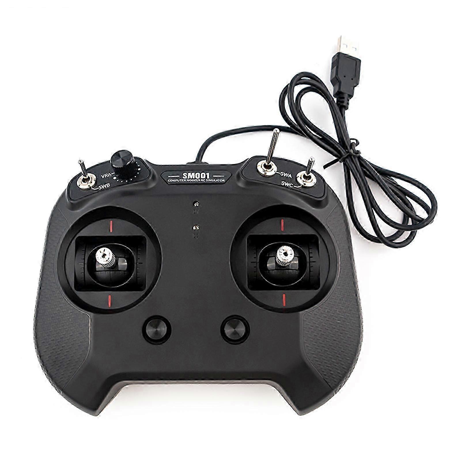 SM001 Simulator Remote Control Aircraft Remote with 8CH for Precise Control for Traversing Machines Black 26s