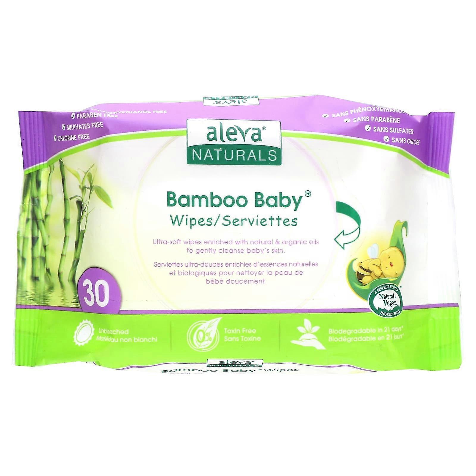 Bamboo Baby Wipes, 30 Wipes