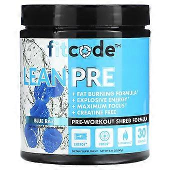 fitcode, LeanPre, Pre-Workout Shred Formula, Blue Raspberry, 8.46 oz (240 g)