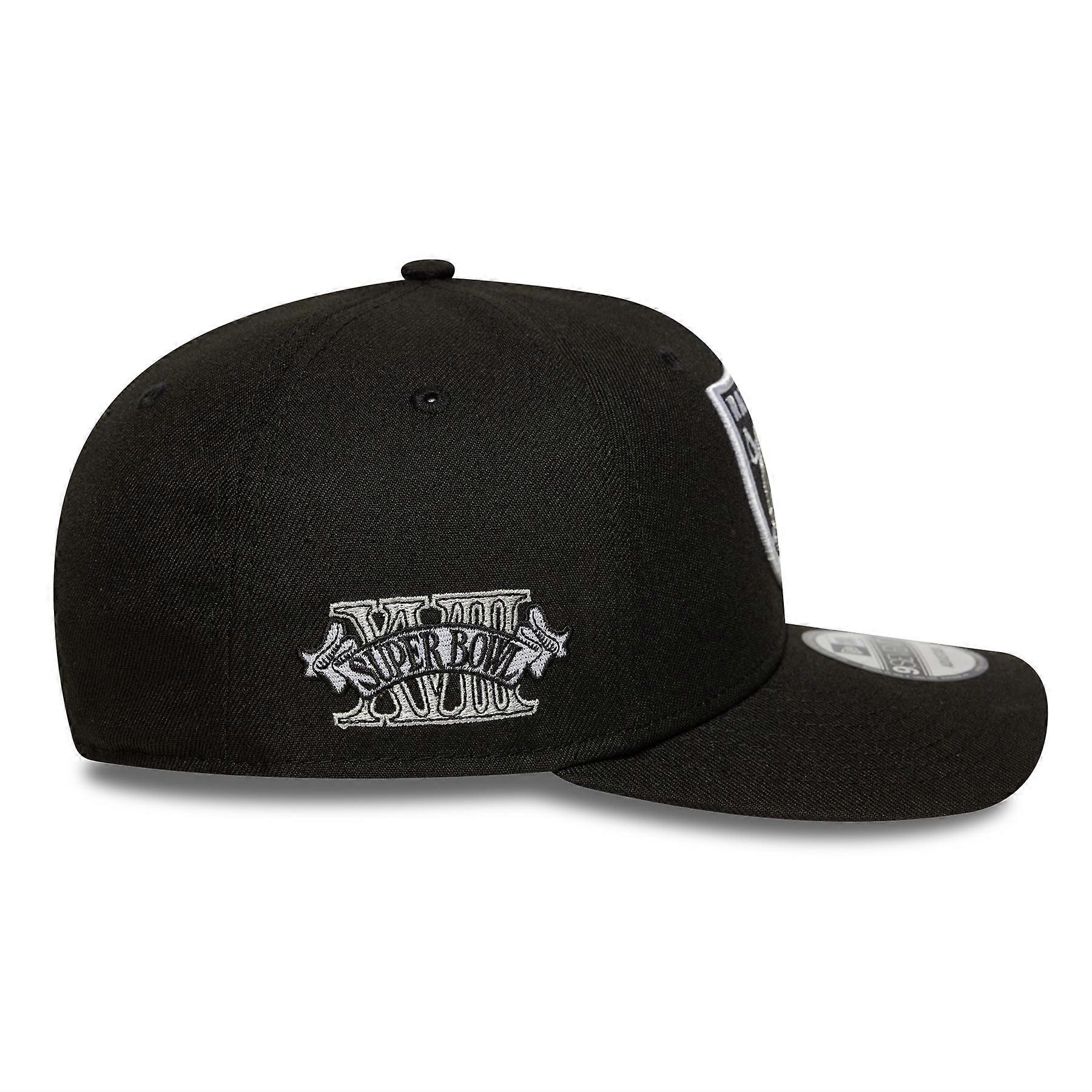 Las Vegas Raiders Patch Black 9SEVENTY Stretch-Snap Adjustable Cap