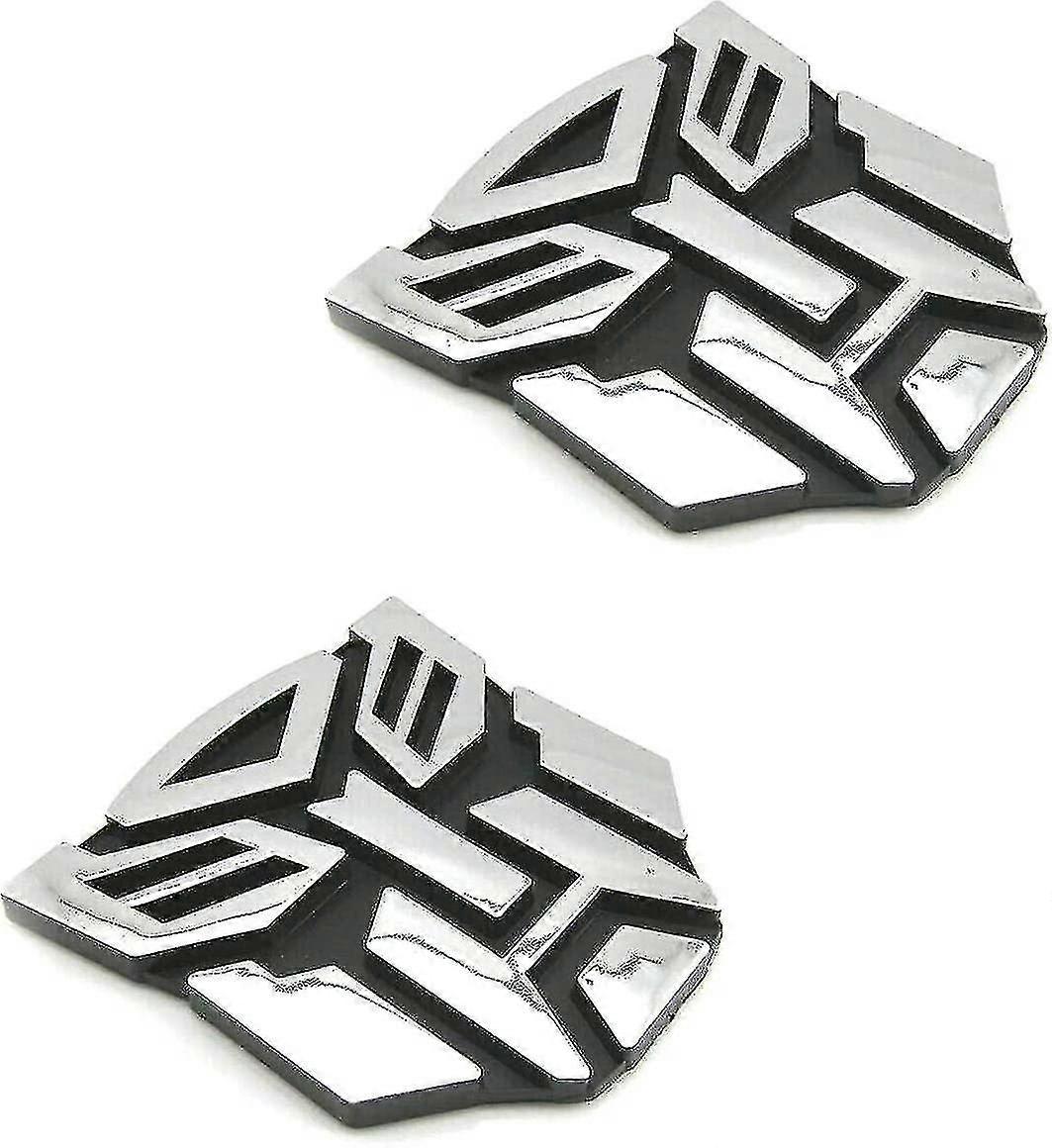 For Car Autobot Sticker Pair Chrome Finish Pvc Auto Emblems Transformers Autobot Car Accessories (hs)