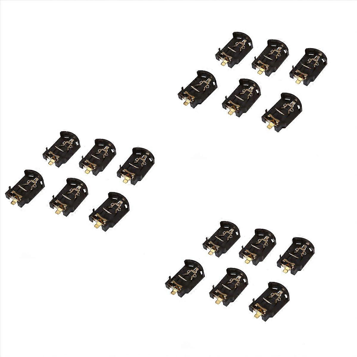 6PCS Brown Plastic Housing CR2032 Button Cell Battery Socket Holder