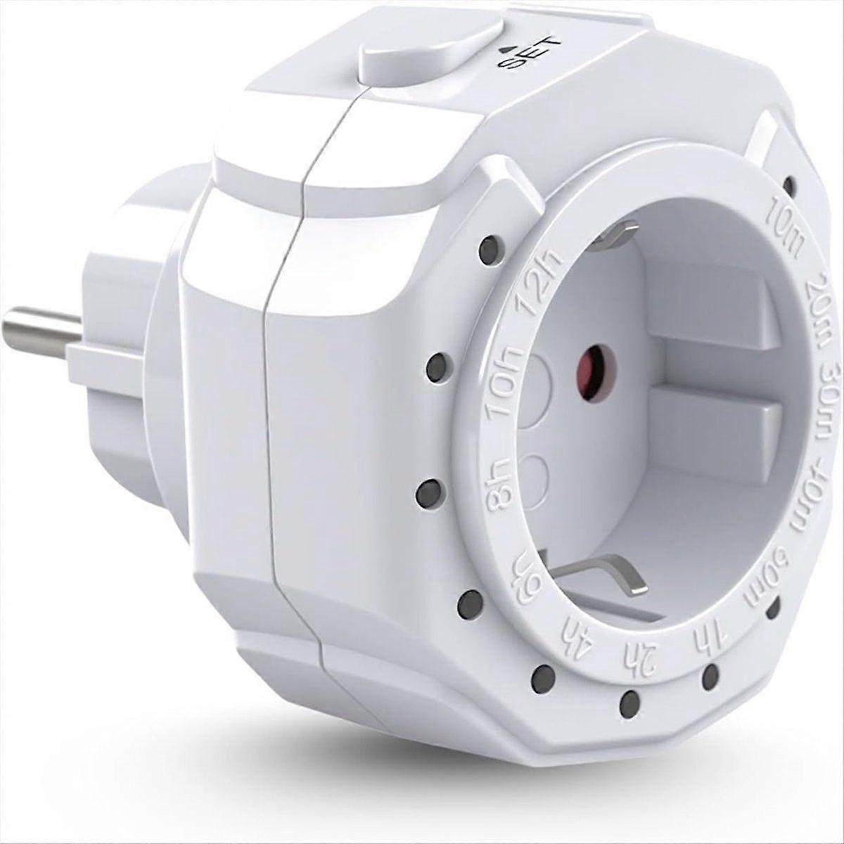 12 Time Ranges with 2 Buttons Timer Switch Socket LED Display, Countdown Status for Lighting and Ho