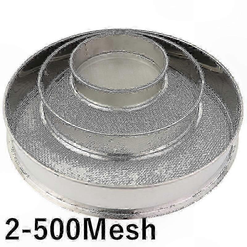 304 Stainless Steel Lab Sieve Kit with 2-500mm Aperture for Flour Sifting and Filtering