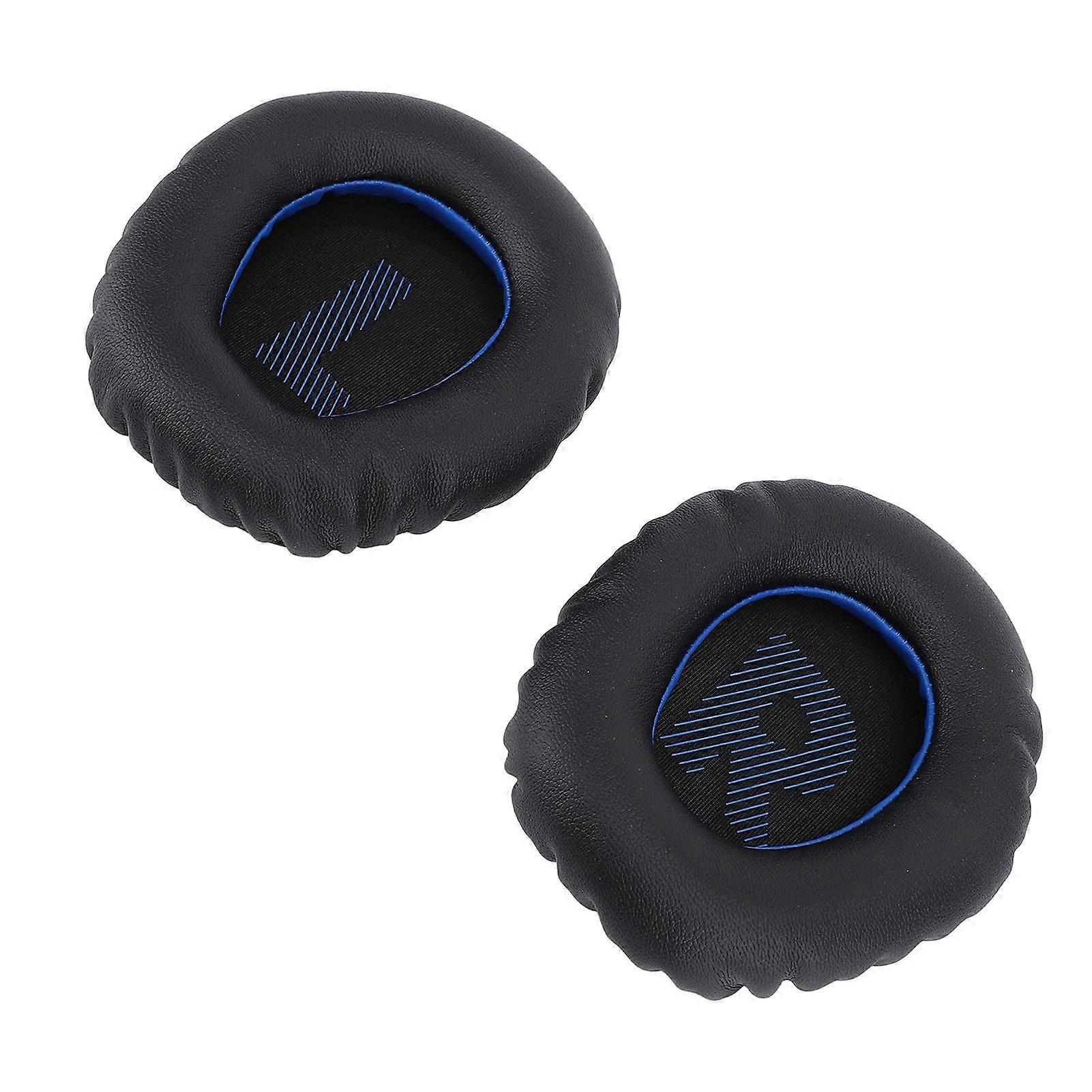 2PCS Headset Pads Memory Foam Soft Protein Leather Wireless Headphone Cushion Replacement Ear Pad Blue 